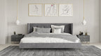 Eastern King Nova Domus Panther Contemporary Grey & Black Bedroom Set Model VGMABR-77-SET-EK