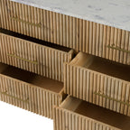 Modrest Cambridge White Marble & Mango Dresser Model VGED-RID112410