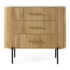 Modrest Cambridge White Marble & Mango 3 Drawer Dresser Model VGED-RID108312