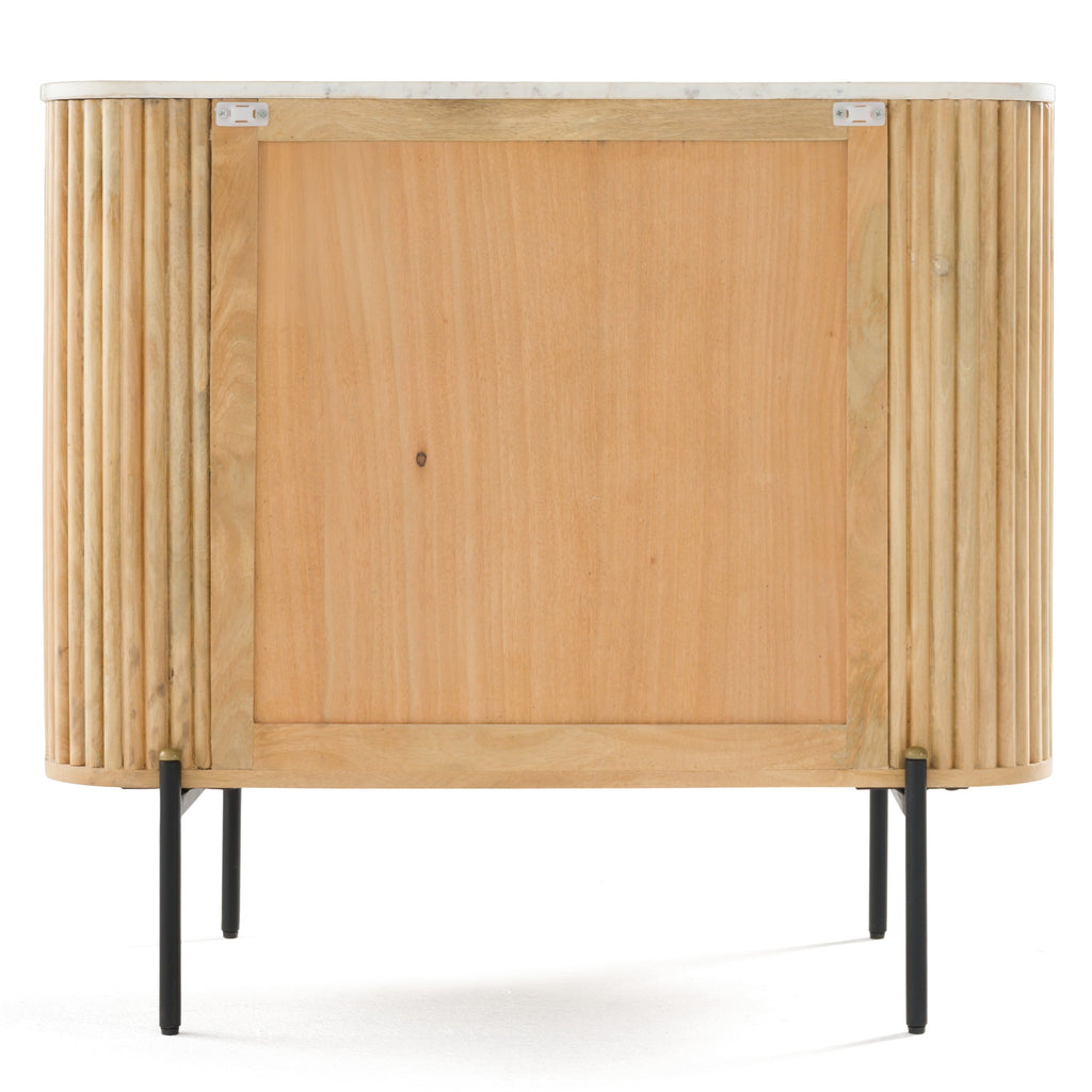 Modrest Cambridge White Marble & Mango 3 Drawer Dresser Model VGED-RID108312