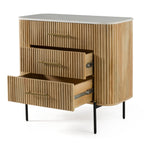 Modrest Cambridge White Marble & Mango 3 Drawer Dresser Model VGED-RID108312