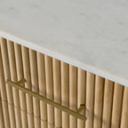 Modrest Cambridge White Marble & Mango 3 Drawer Dresser Model VGED-RID108312