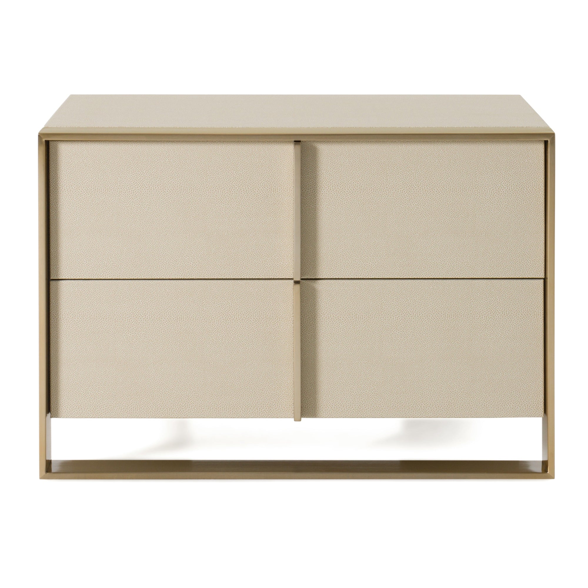 Modrest Cartier Modern Beige Velvet & Brushed Brass 4 Piece Bedroom Set Model VGVCBD-A-002-BGE-BED-4PC-SET