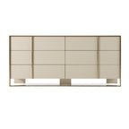 Nova Domus Cartier Modern Beige Shagreen And Brushed Brass Dresser Model VGVC-J-A002-M