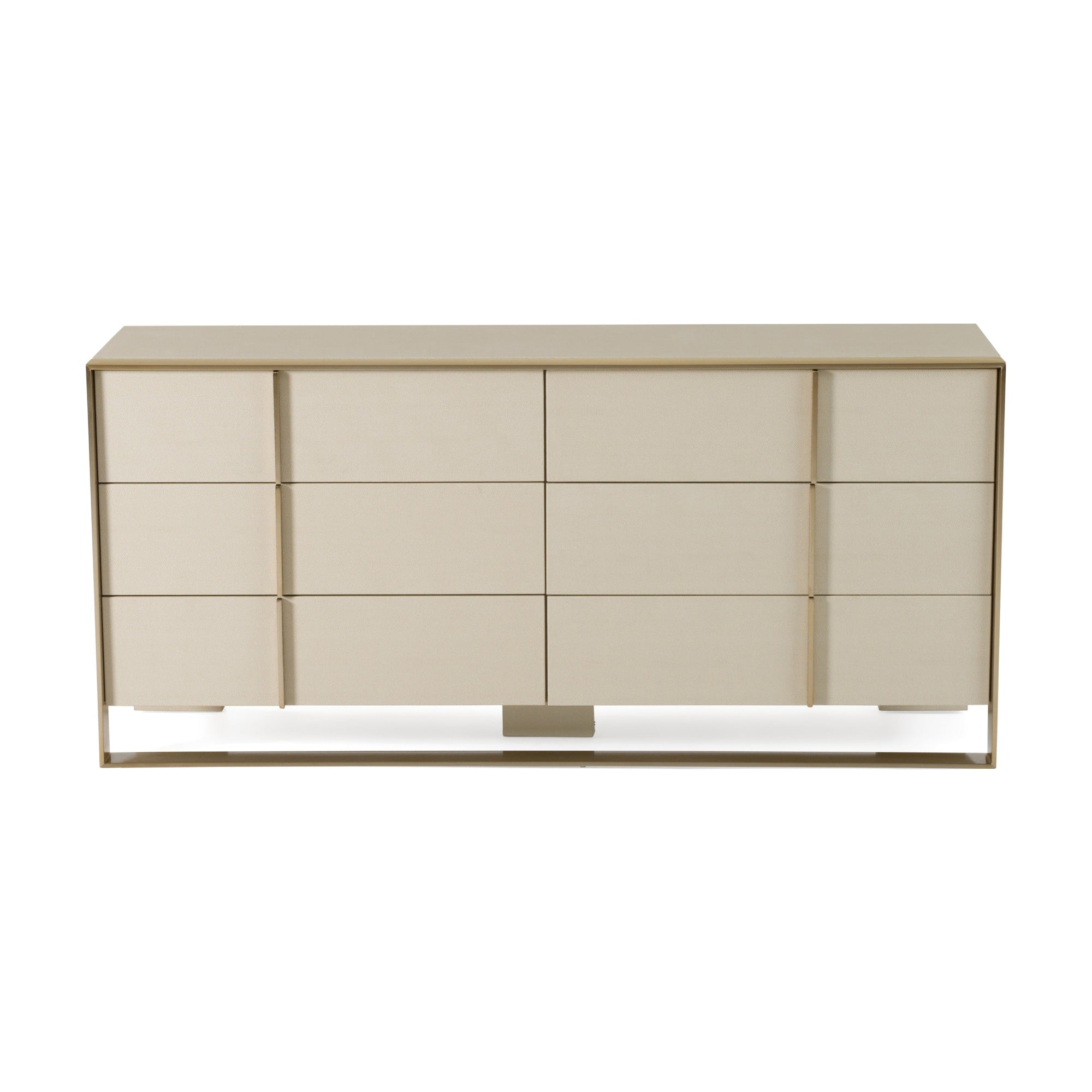 Modrest Cartier Modern Beige Velvet & Brushed Brass 4 Piece Bedroom Set Model VGVCBD-A-002-BGE-BED-4PC-SET
