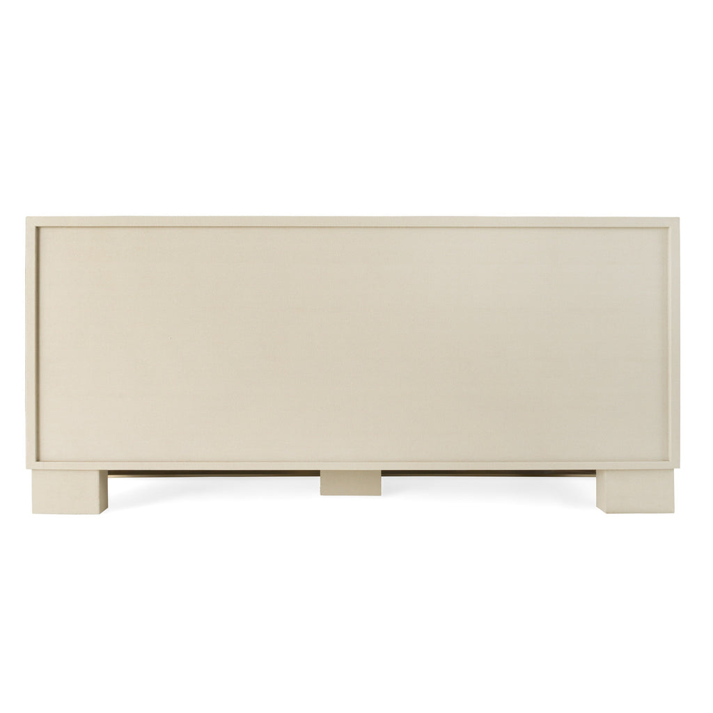 Nova Domus Cartier Modern Beige Shagreen And Brushed Brass Dresser Model VGVC-J-A002-M