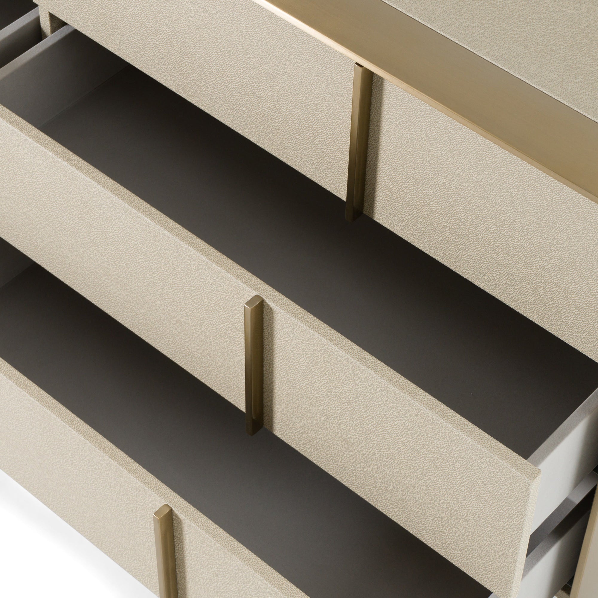 Modrest Cartier Modern Beige Velvet & Brushed Brass 4 Piece Bedroom Set Model VGVCBD-A-002-BGE-BED-4PC-SET