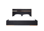 Nova Domus Cartier Eastern King Modern Black & Rose Gold Bed With Nightstands Model VGVCBD-A002-BLK-BED-2NS-SET-EK