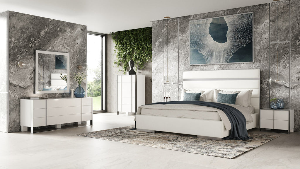 Modrest Cartier Modern White & Stainless Steel Dresser Model VGVC-J-A002-D-WHT