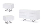 Modrest Chrysler Modern White 4 Piece Bedroom Set Model VGVCBD8978-4PCSET-WHT