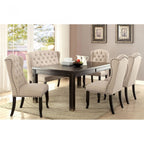 Furniture of America Sania Antique Black/Beige Rustic Bench Model CM3324BK-BN