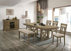 Furniture of America Templemore Light Brown/Beige Rustic Bench Model CM3514BR-BN