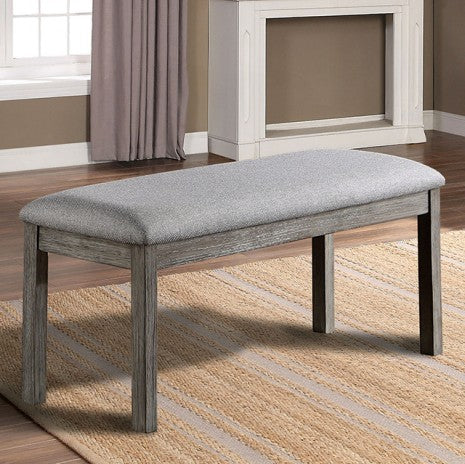 Banc rustique gris Laquila de Furniture of America, modèle CM3542GY-BN