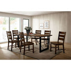 Furniture of America Dulce Walnut/Black Industrial Bench Model CM3604BN
