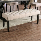 Furniture of America Alfred Antique Black/Ivory Rustic Bench Model CM3735IV-BN