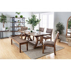 Furniture of America Gianna Rustic Oak Rustic Wooden Bench Model CM3829BN-W