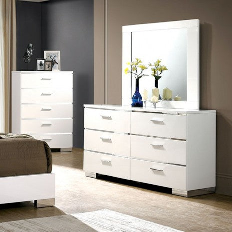 Furniture of America Carlie White Contemporary Dresser Model CM7049WH-D