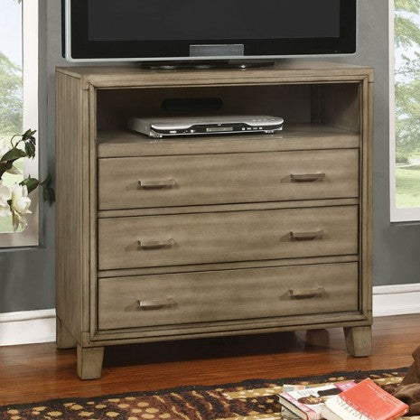 Meuble TV contemporain Enrico Gray de Furniture of America, modèle CM7068GY-TV