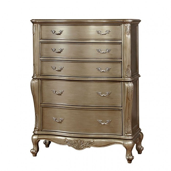 Commode traditionnelle Johara Gold, modèle CM7090C de Furniture of America