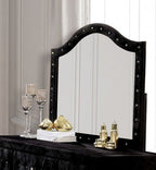 Miroir Alzir noir glamour de Furniture of America, modèle CM7150BK-M