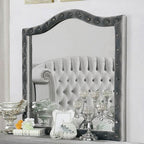 Miroir glamour gris Alzir de Furniture of America, modèle CM7150M