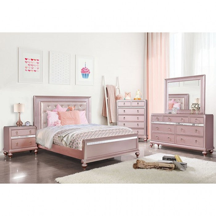 Miroir contemporain Avior or rose, modèle CM7170RG-M de Furniture of America
