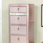 Commode pivotante contemporaine Avior en or rose, modèle CM7170RG-CS de Furniture of America
