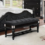 Banc Azha Black Glam de Furniture of America, modèle CM7194BK-BN