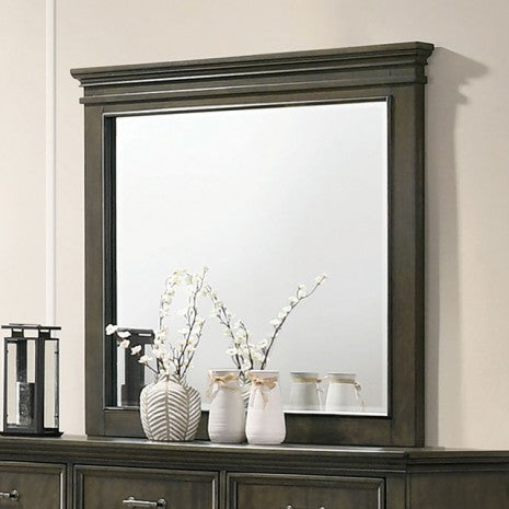 Miroir traditionnel gris Houston de Furniture of America, modèle CM7221GY-M