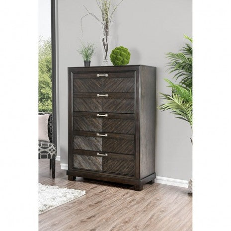 Commode de style transitionnel Argyros Espresso de Furniture of America, modèle CM7315C