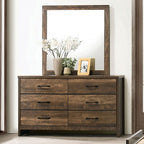 Furniture of America Duckworth Light Walnut Contemporary Dresser Model CM7319WN-D