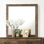 Miroir contemporain Duckworth en noyer clair, modèle CM7319WN-M de Furniture of America