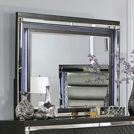 Miroir contemporain Calandria Gray de Furniture of America, modèle CM7320GY-M