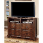 Meuble TV Bellavista en merisier brun, modèle CM7350TV de Furniture of America