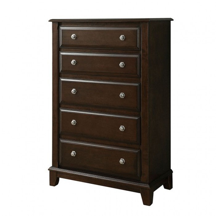 Commode transitionnelle Litchville en merisier brun, modèle CM7383C de Furniture of America