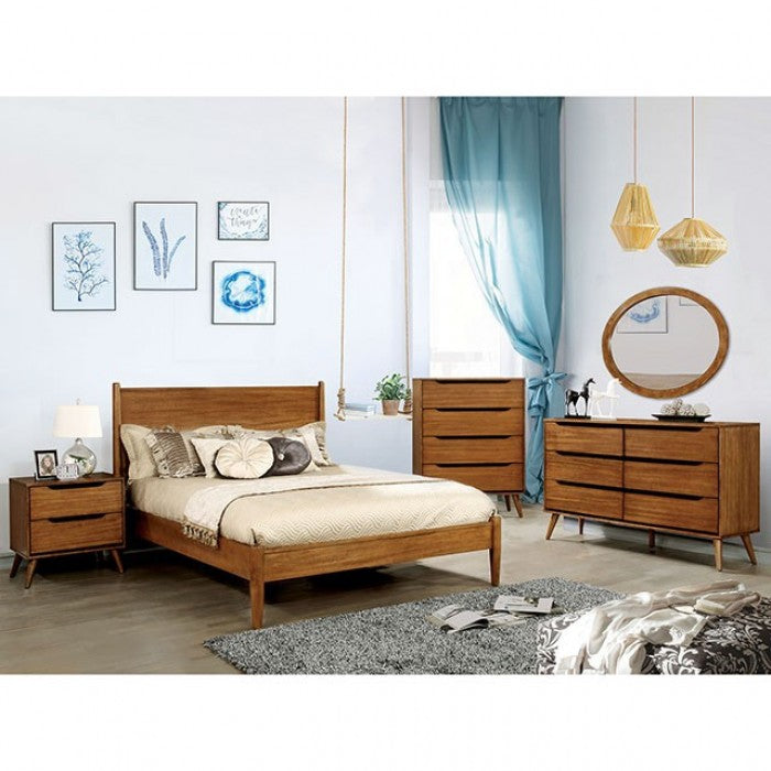 Furniture of America Lennart Oak Mid-Century Modern Dresser Model CM7386A-D