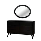 Furniture of America Lennart Black Mid-Century Modern Dresser Model CM7386BK-D