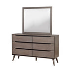 Miroir Lennart gris style moderne du milieu du siècle, modèle CM7386GY-M de Furniture of America