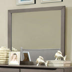 Miroir Lennart gris style moderne du milieu du siècle, modèle CM7386GY-M de Furniture of America