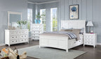 Commode de style transitionnel Castile White de Furniture of America, modèle CM7413WH-C