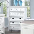 Commode de style transitionnel Castile White de Furniture of America, modèle CM7413WH-C