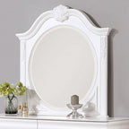 Miroir de style transitionnel blanc Alecia de Furniture of America, modèle CM7458WH-M