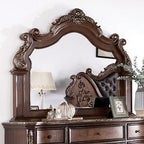 Miroir traditionnel Esparanza en merisier brun, modèle CM7478CH-M, de Furniture of America