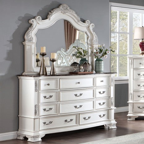 Furniture of America Esparanza Pearl White Traditional Dresser Model CM7478WH-D