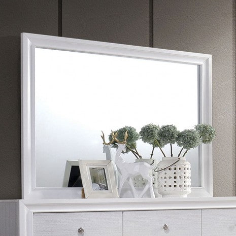 Miroir contemporain Chrissy White, modèle CM7552M, de Furniture of America