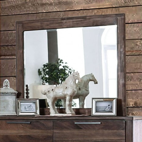 Miroir rustique Hankinson, ton naturel, modèle CM7576M, de Furniture of America