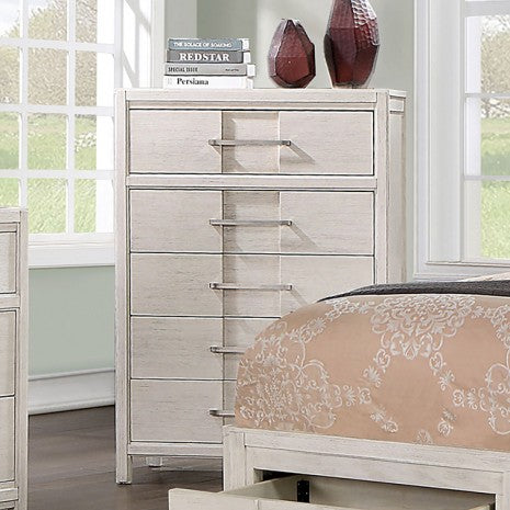 Commode Berenice blanche de style transitionnel, modèle CM7580WH-C de Furniture of America