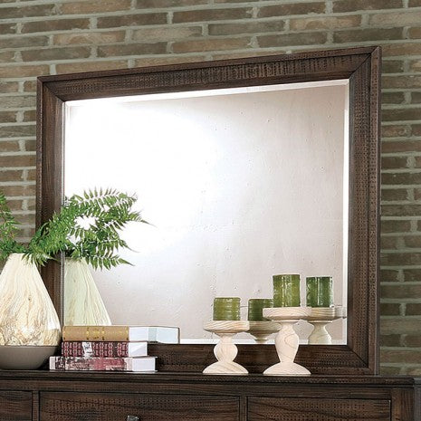 Miroir de style transitionnel Agapetos en noyer, modèle CM7581M de Furniture of America