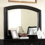Miroir de style transitionnel noir Castor de Furniture of America, modèle CM7590BK-M