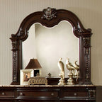 Miroir traditionnel Fromberg en merisier brun, modèle CM7670M, de Furniture of America